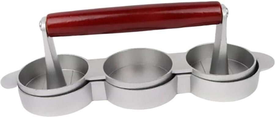 Hamburger Maker Burger Pers Zelf Hamburgers Maken Antiaanbaklaag 24 cm Zilver