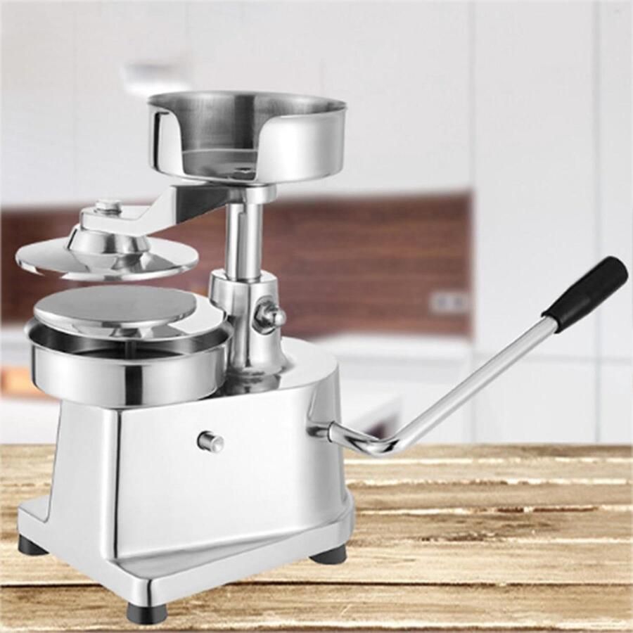 Hamburger Patty Maker Burger Pers Burgers Maken Roestvrij Staal 100mm Zilver