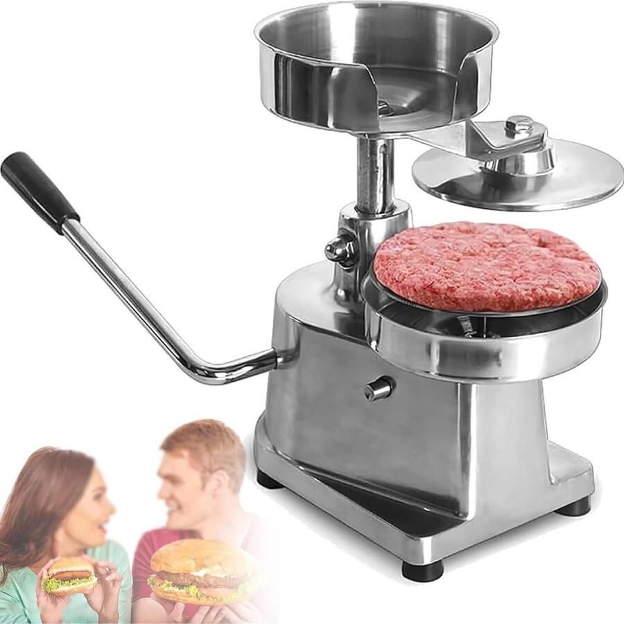 Hamburger Patty Maker Burger Vormer Gelijkmatige Burgers Maken Roestvrij Staal 3 Maten Mallen Zilver
