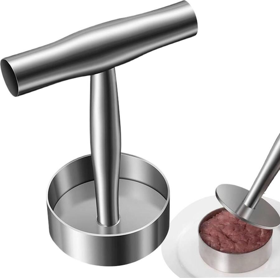 Hamburger Shape Hamburger Patty Maker Smasher Hamburger Patty Maker Press Stainless Steel Kitchen Appliances for the Cooking Steak Grills Sausage Sandwich