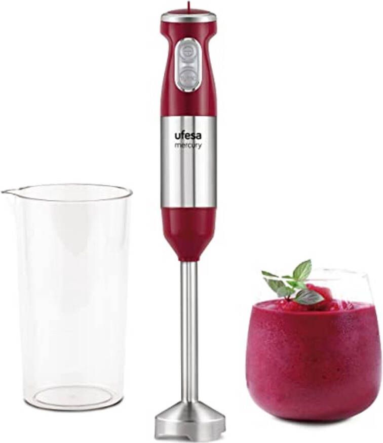 Hand Blender 1000W met Turbo functie en roestvrijstalen messen Ergonomisch en spatbeschermend