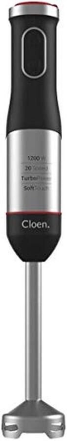 Hand Blender 1200W 20 Snelheden Turbofunctie Roestvrij Staal IJsbrekersysteem