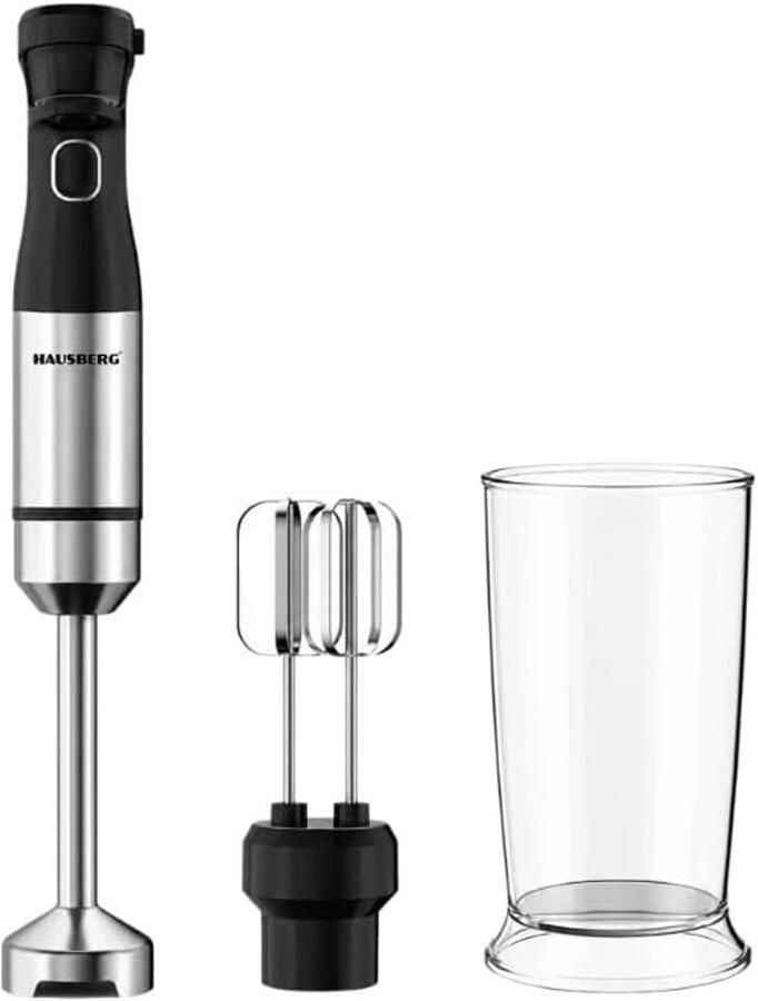 Hand blender 2-in-1 1000W Roestvrij staal Ergonomische handgreep Ideaal voor soepen SnelShoppen