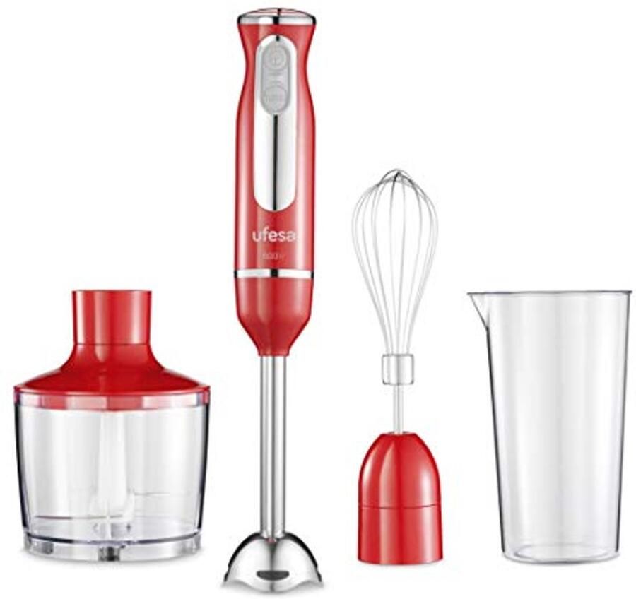Hand blender 600W met Turbo functie roestvrijstalen messen en ergonomisch design