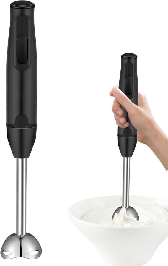 Hand Blender Mixer Staaf Eten Bereiden 400 Watt Motor 38 cm Zilver