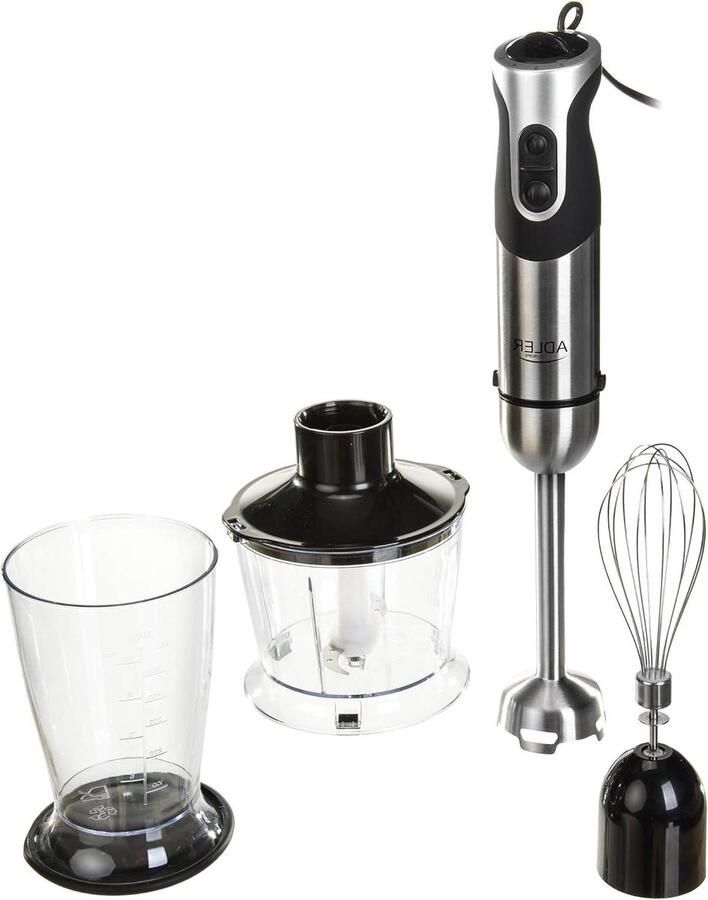 Hand Blender Set Puree Stick Chopper Snel Ingrediënten Mixen Roestvrij Staal Messen 800ml Jar Zwart