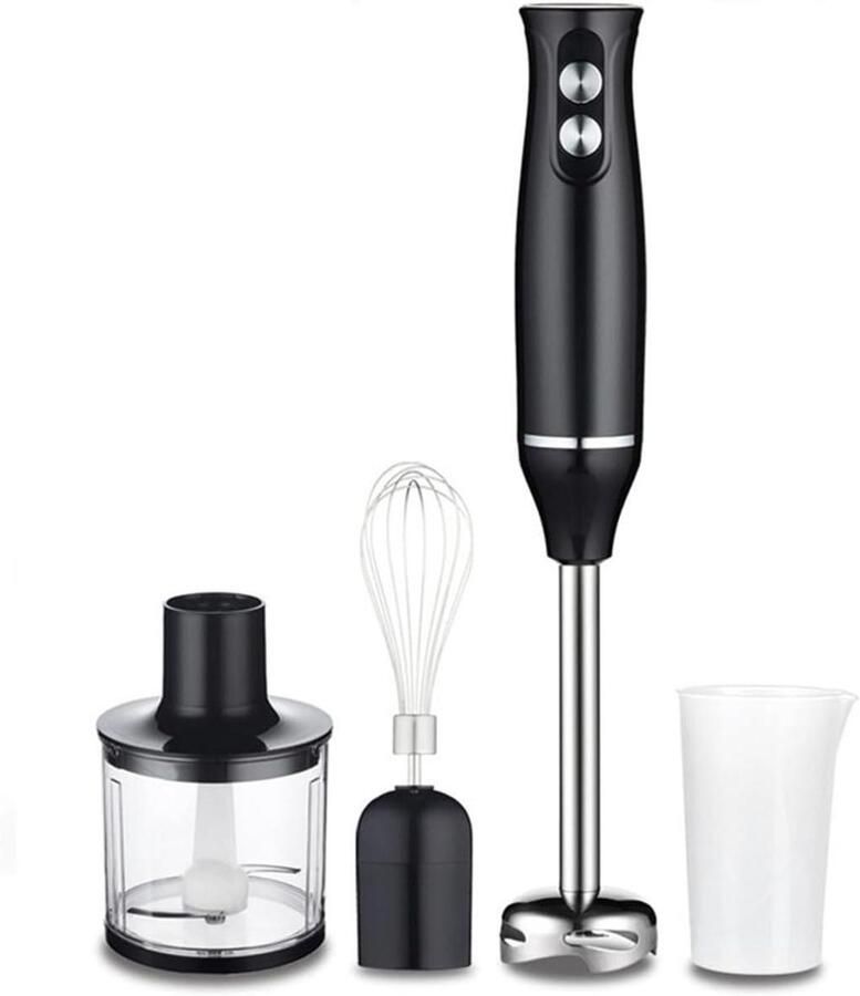 Hand Blender Staafmixer Keukenmixer Babyvoeding Maken Vier Delige Set 500 Watt Zwart