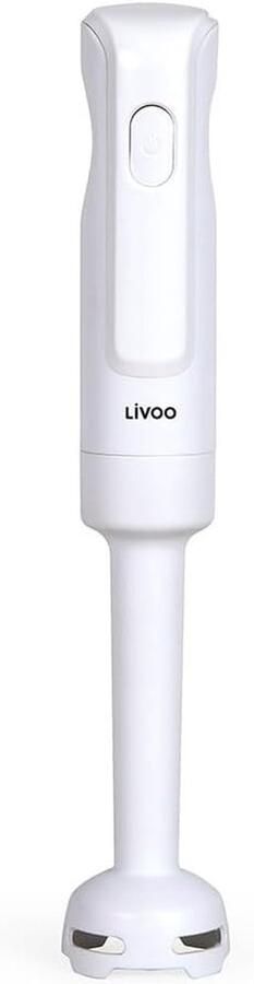Hand Blender Staafmixer Keukenmixer Snel Mixen 2 Roestvrijstalen Messen 37 cm Wit