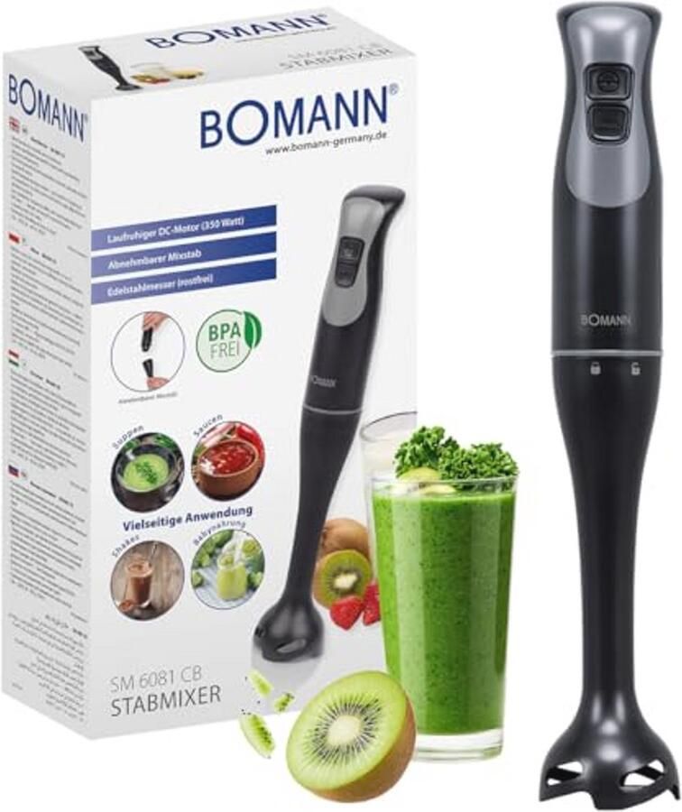Hand Blender voor Smoothies Shakes en Soepen met Turbo Functie 350 W