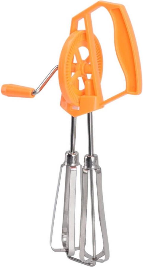 Hand Egg Mixer Stainless Steel Hand Whip Garde Mixer Beater Oranje voor Thuiskeuken