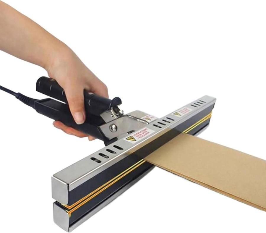 Hand Heat Sealer Voedselsealer Zakken Sluiten Instelbare Temperatuur 15mm Breed Zilver
