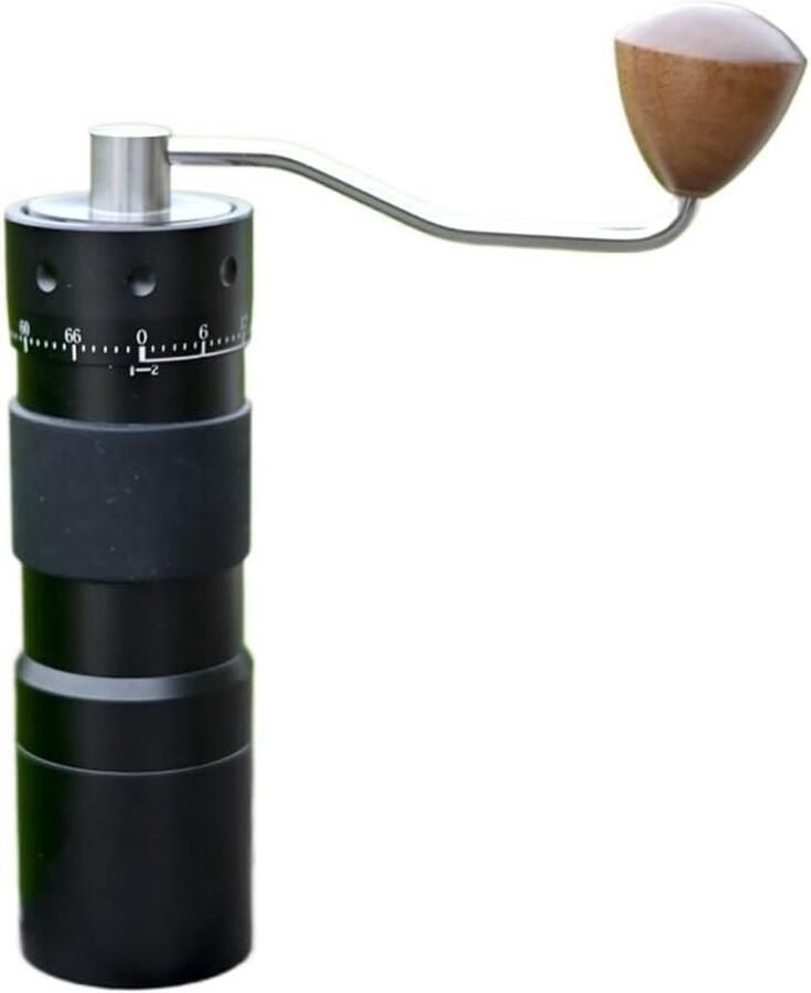 Hand Koffiemolen Draagbare Molen Verse Koffie Dubbel Lagersysteem 38mm Zwart