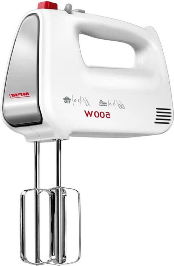 Hand Mixer 5 Speed + Turbo Stainless Steel Kneading Hooks and Whisk 500 W MMR-19