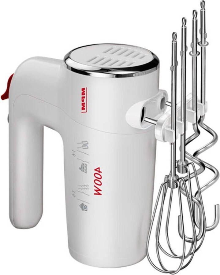 Hand Mixer 6 Speed + Turbo Stainless Steel Kneading Hook & Whisk 400W MMR-18