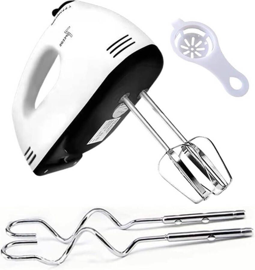 Hand Mixer with 7 Levels Turbine Function 300 W 2 Whisk 2 Stirrers for Egg and Dough Separation Dishwasher Safe