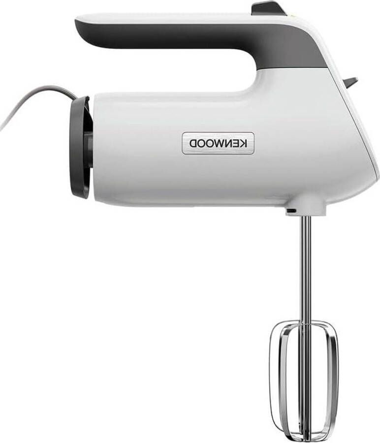 Hand Mixer with Variable Speed and Pulse Function Stainless Steel Kneading Hook and Whisk 650 Watt White