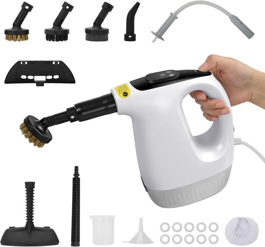Hand Stoomreiniger Stoomapparaat Hygiënisch Huis Snel 15s Opwarmen 500 ml Tank Wit