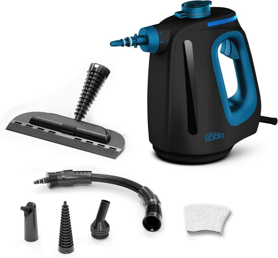 Hand Stoomreiniger Stoomapparaat Hygiënisch Schoonmaken Snel 15 Sec Opwarmen 30 Min Stoom Zwart Blauw
