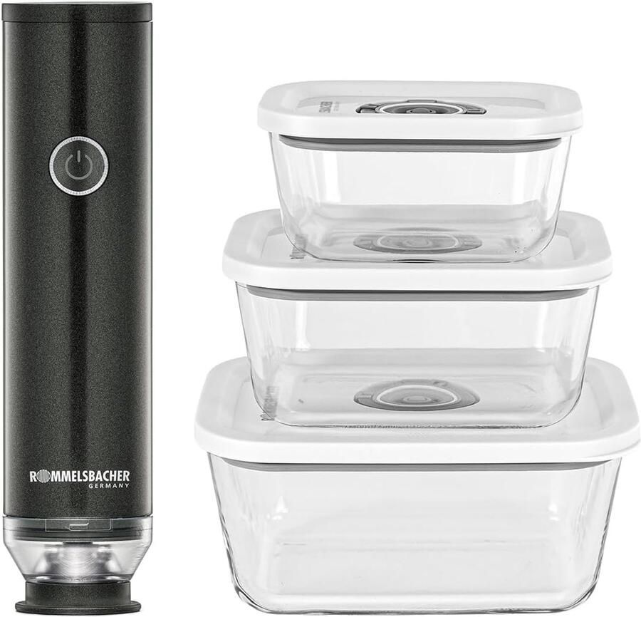 Hand Vacuümpomp Set Draadloze Verzegelaar Voedsel Vers Houden Eén Hand Bediening Inclusief 8 Zakken Antraciet Metallic