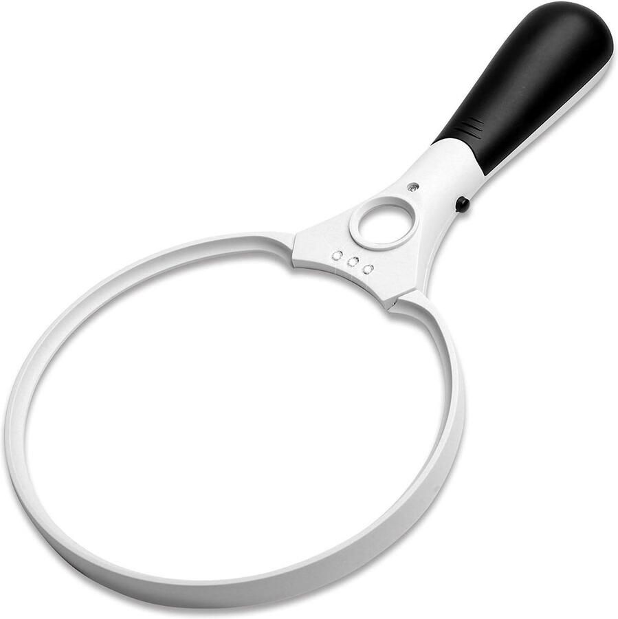 Hand vergrootglas Extra Groot LED leesvergrootglas Jumbo Grootte verlichte vergrootglas Visiehulp 2X 4X 25x Vergrootglas Lesvergrootglas Horlogemakervergrootglas Verlicht Juweliervergrootglas