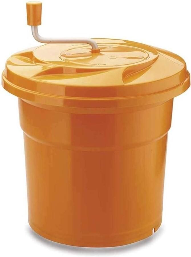 Handbediende slacentrifuge Keukenapparaat voor centrifugeren Salade droogt Geschikt voor de vaatwasser 12 Liter Wit