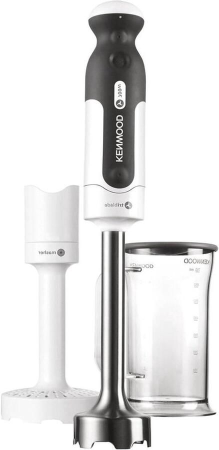 Handblender Staafmixer voor pureren Snel pureren Voet afneembaar 0.7 liter Wit grijs