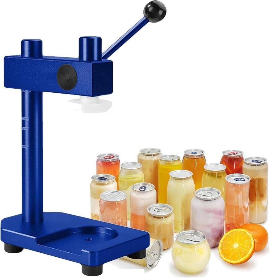 Handblik Machine Blik Sealer Flessen Afsluiten In hoogte verstelbaar 250-700ML Blauw