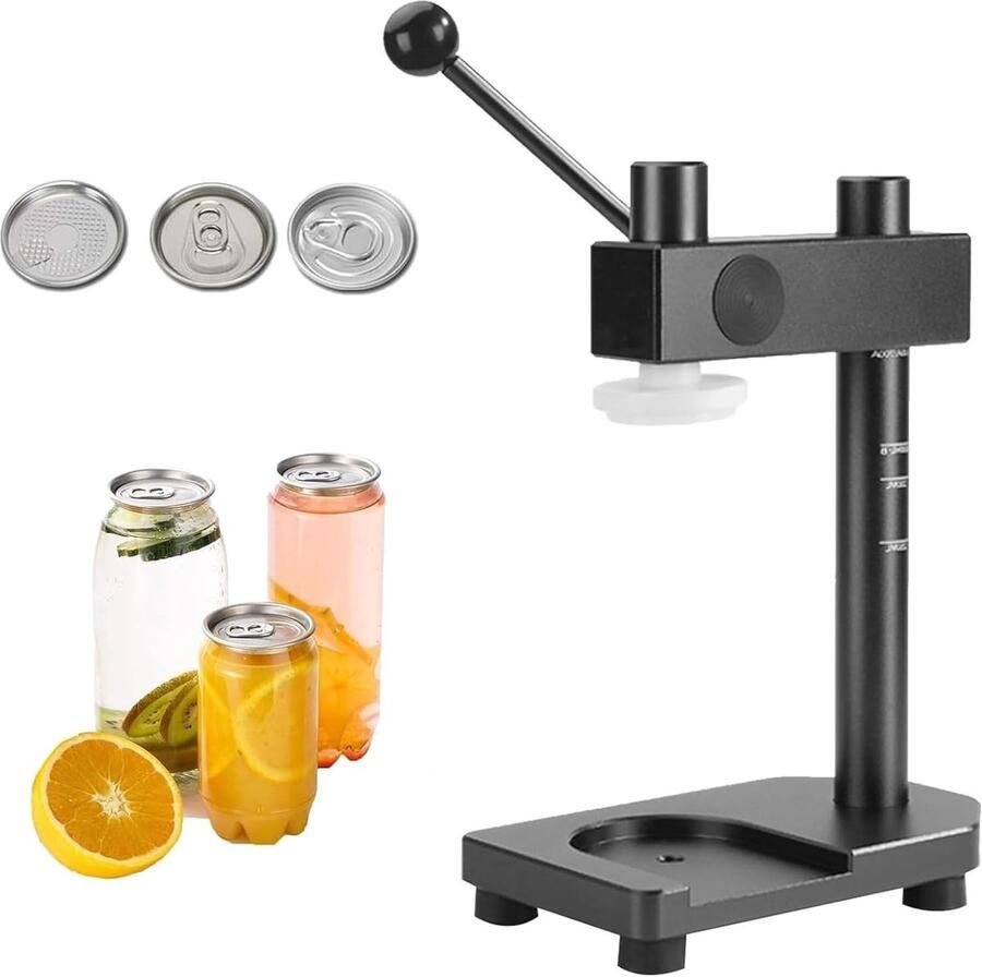 Handbliksluitmachine Fles Afsluiter Potten Sluiten Verstelbare Hoogte 250-700 ml Zwart