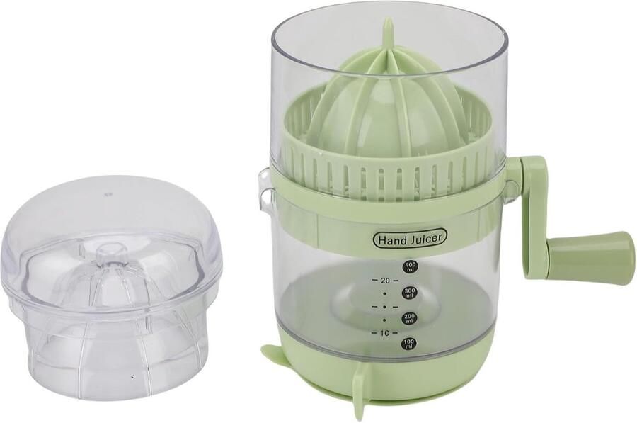 Handcitruspers Sapcentrifuge Verse sapjes maken Eenvoudig in gebruik 21 x 18 x 12 cm Groen