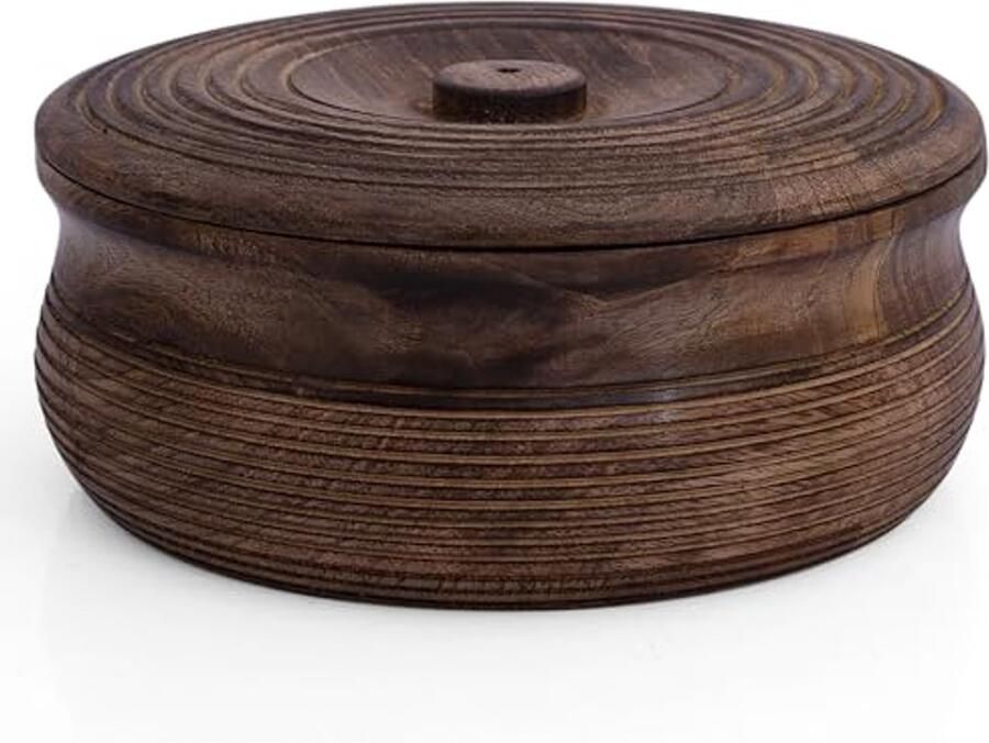 Handgemaakte Houten Tortilla Houder voor Warme Chapati en Roti – Duurzaam Servies voor Thuis