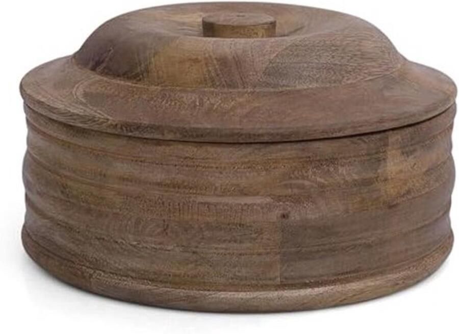 Handgemaakte Houten Tortilla Warmer en Roti Houder voor Thuis Natuurlijk Bruin