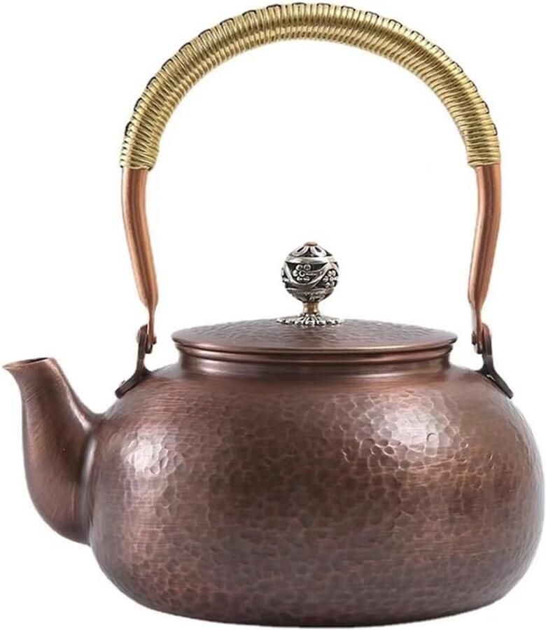 Handgemaakte puur koperen theepot puur koperen waterkoker voor gasfornuis puur koperen theekopje puur koperen theeservies (koperen theepot)