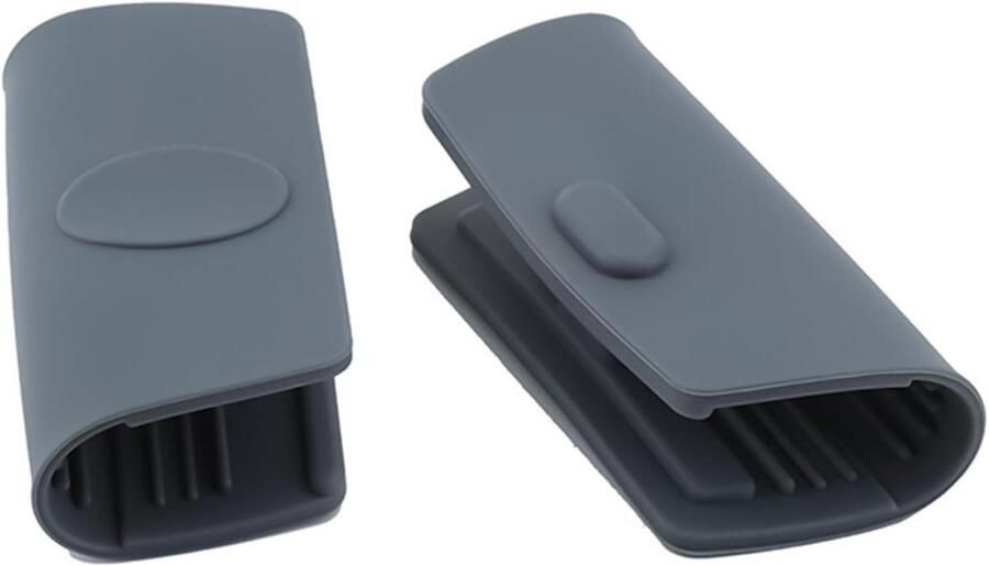 Handgreep deksel Pannenhoes isolatie Veilig koken Hittebestendig siliconen 8.5 cm lengte Grijs