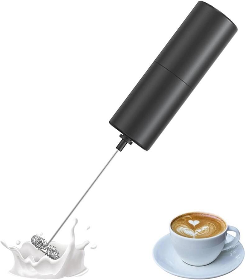 Handheld Elektrische Melkopschuimer Accu aangedreven Roestvrij Staal Ideaal voor Koffie en Melkschuim