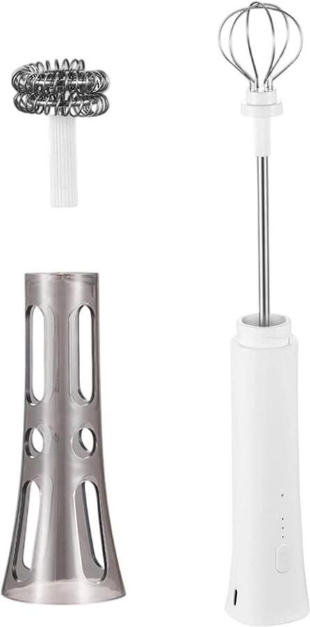 Handheld Melkopschuimer Drankmixer Oplader Warme Dranken Bereiden Drie Snelheden 28 cm Zwart