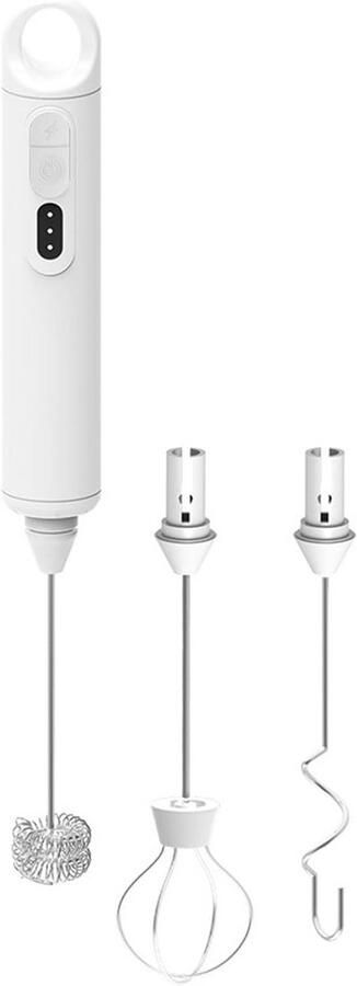 Handheld melkopschuimer met 3 snelheden en 3 mengkoppen volledig automatisch en oplaadbaar