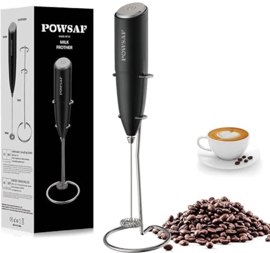 Handheld Melkschuimer voor Koffie Elektrische Garde en Mini Schuimer voor Cappuccino Matcha en Warme Chocolademelk