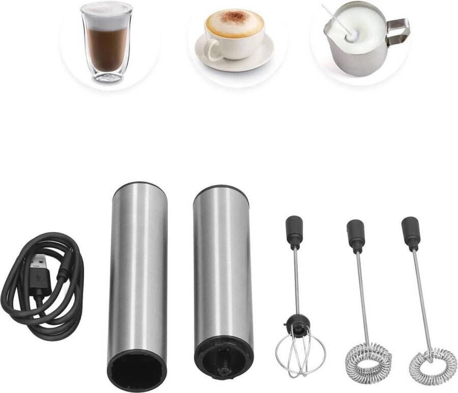 Handheld oplaadbare melkopschuimer garde elektrische staafmixer met USB-aansluiting