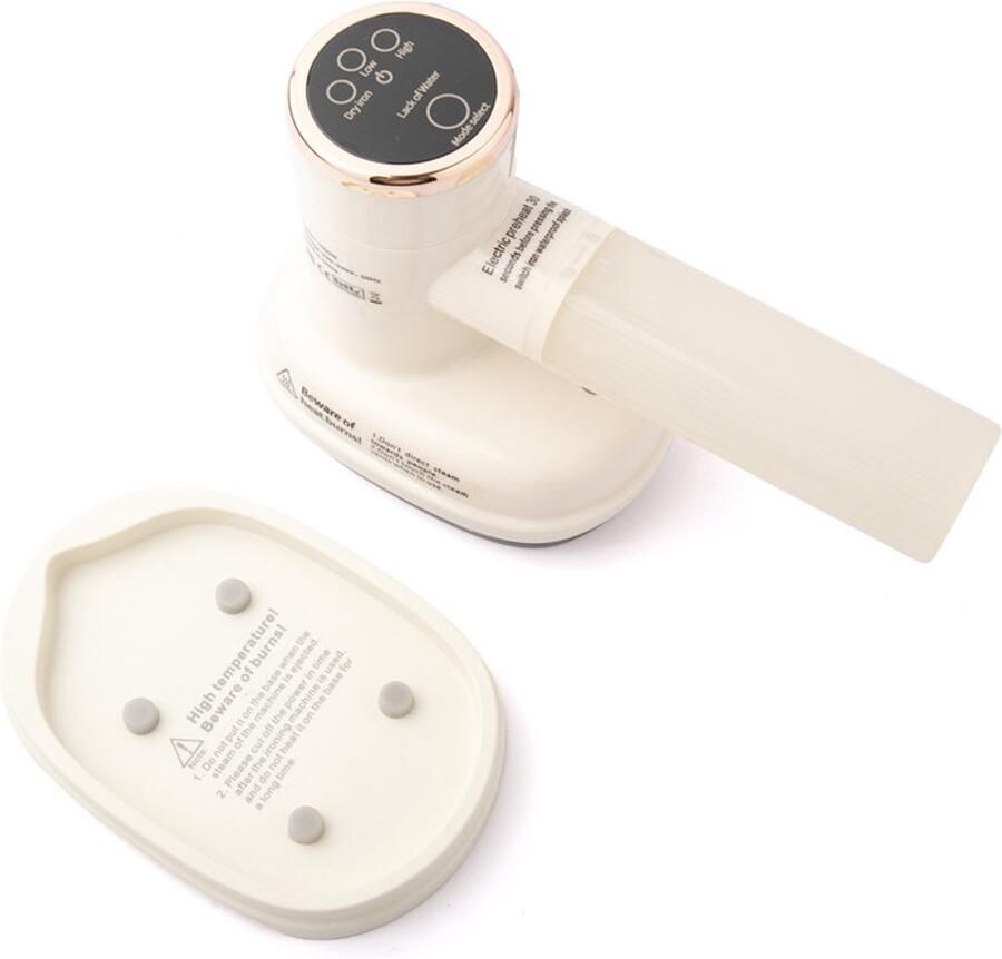 Handheld stoomstrijkijzer 1000W vermogen Snel opwarmen in 10 seconden voor droog stoomstrijken Ideaal voor op reis en thuis Wit