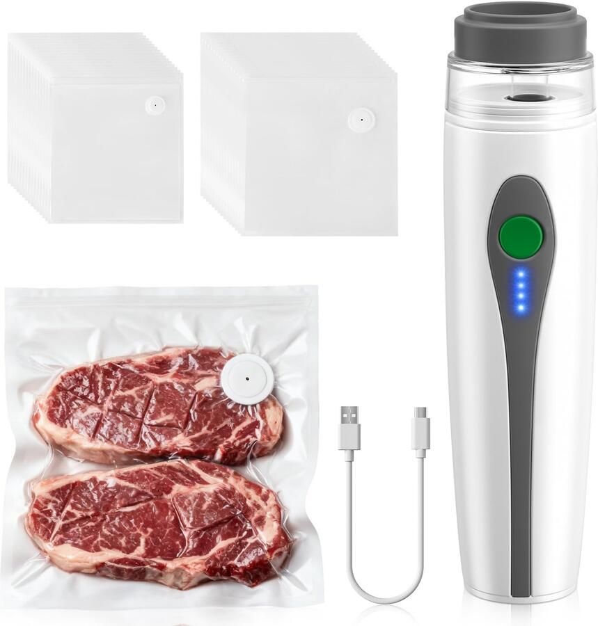 Handheld Voedselvacumeermachine met 30 Zakjes