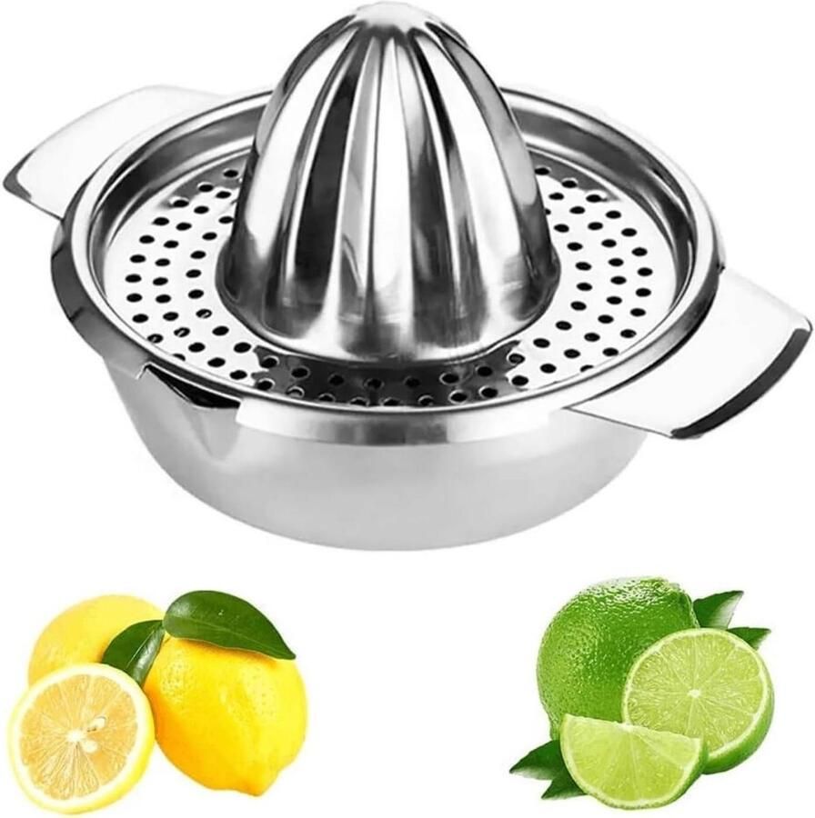 Handige Citruspers Citrus Squeezer Vers Sap Maken Eenvoudig in Gebruik 17 x 10.7 cm Zilver
