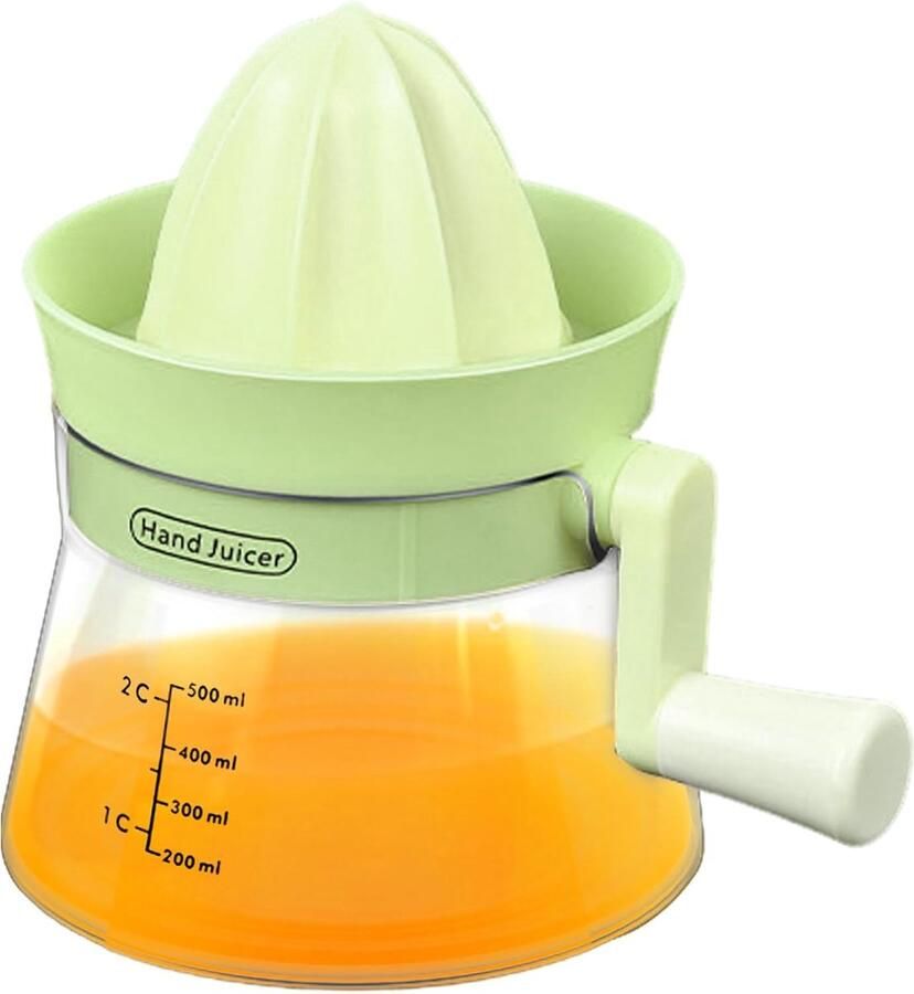 Handige Citruspers Sap Maker Verse sappen maken Compact en lichtgewicht 16.5x13cm Groen