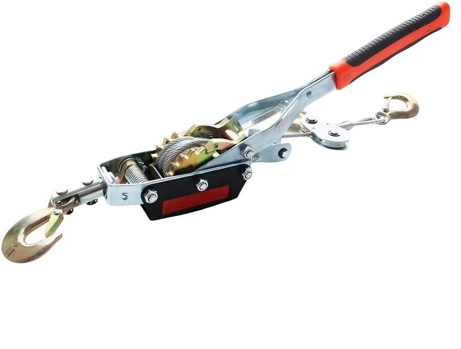 Handkabel 3 haken 2 tandwielen 4 ton 8818 pond touw met 6 mm diameter geleidingslier zwaar rateltrekgereedschap voor het verplaatsen van boten bevestigen van voorwerpen en transporteren van
