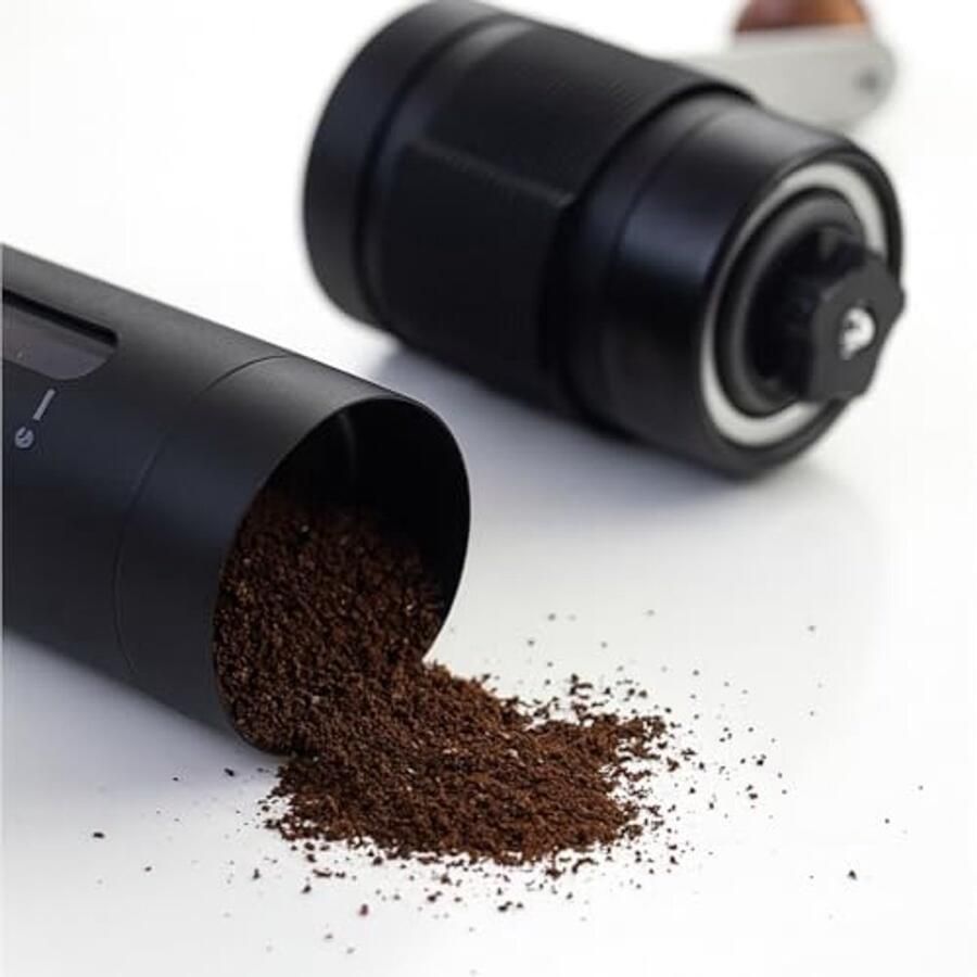 Handkoffiemolen 24 standen Roestvrijstalen Maalwerk Zwart