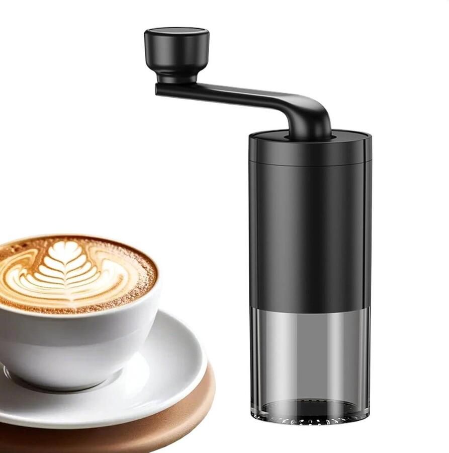 Handkoffiemolen Verstelbare molen Verse koffie zetten Stille keramische branders 36g capaciteit Zwart