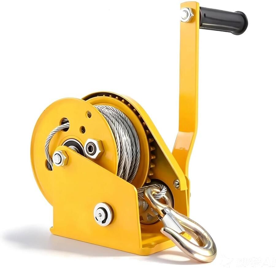 Handlier met rem 545 kg handlier met 10 m staalkabel en bosbouwhaak en voor horizontale sleepboot 545 kg en verticaal heffen 150 kg