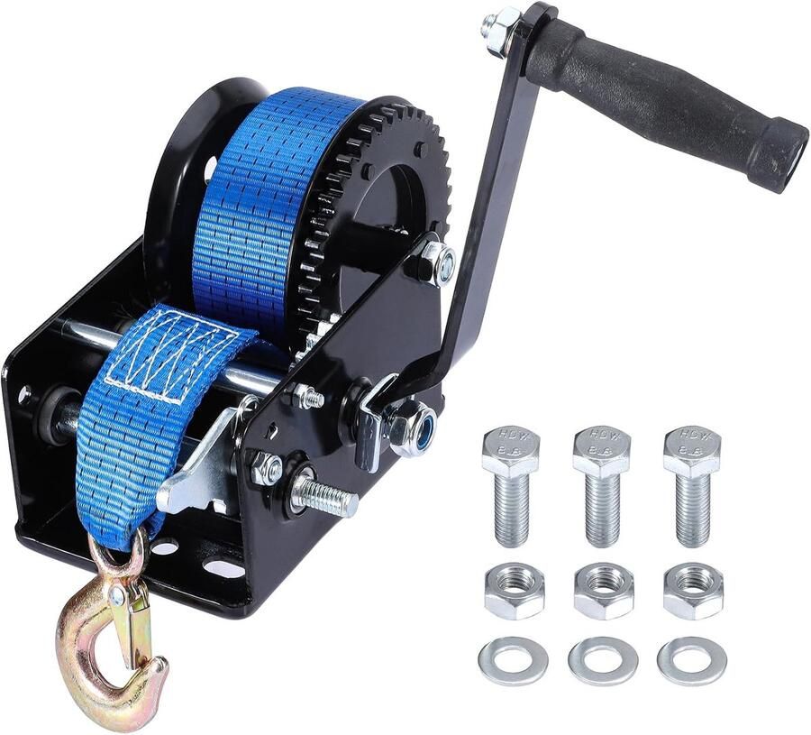 Handlier met riem 10 m handlier 1000 kg met riem bootlier riemlier hand met terugloopblokkering voor werkplaats garage aanhanger dinghi hout