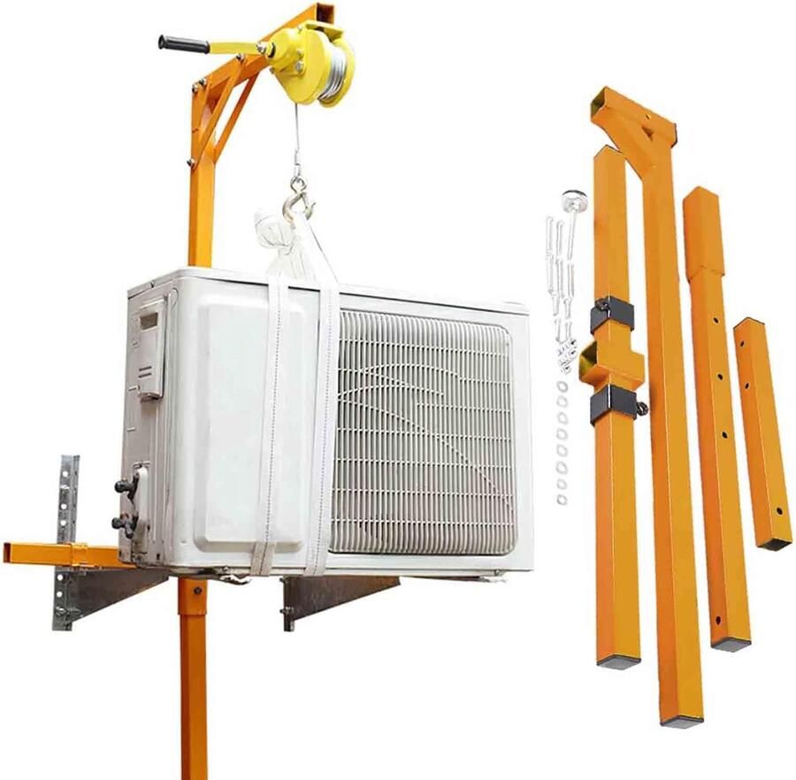 Handlier Zelfvergrendelend beugelgereedschap 300 kg capaciteit voor lucht- en handmatige takels 20 m draagbaar hefgereedschap met eenvoudige installatie en afneembare ondersteuning 1-5 ph
