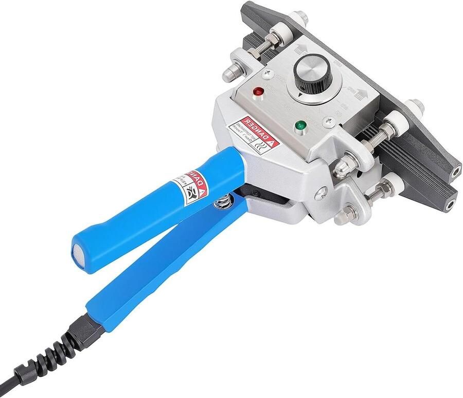 Handmatig Hitteverzegelaar Plastic Verzegelaar Voedsel Verpakken Nauwkeurige Temperatuurregeling 200 mm Blauw Zilver