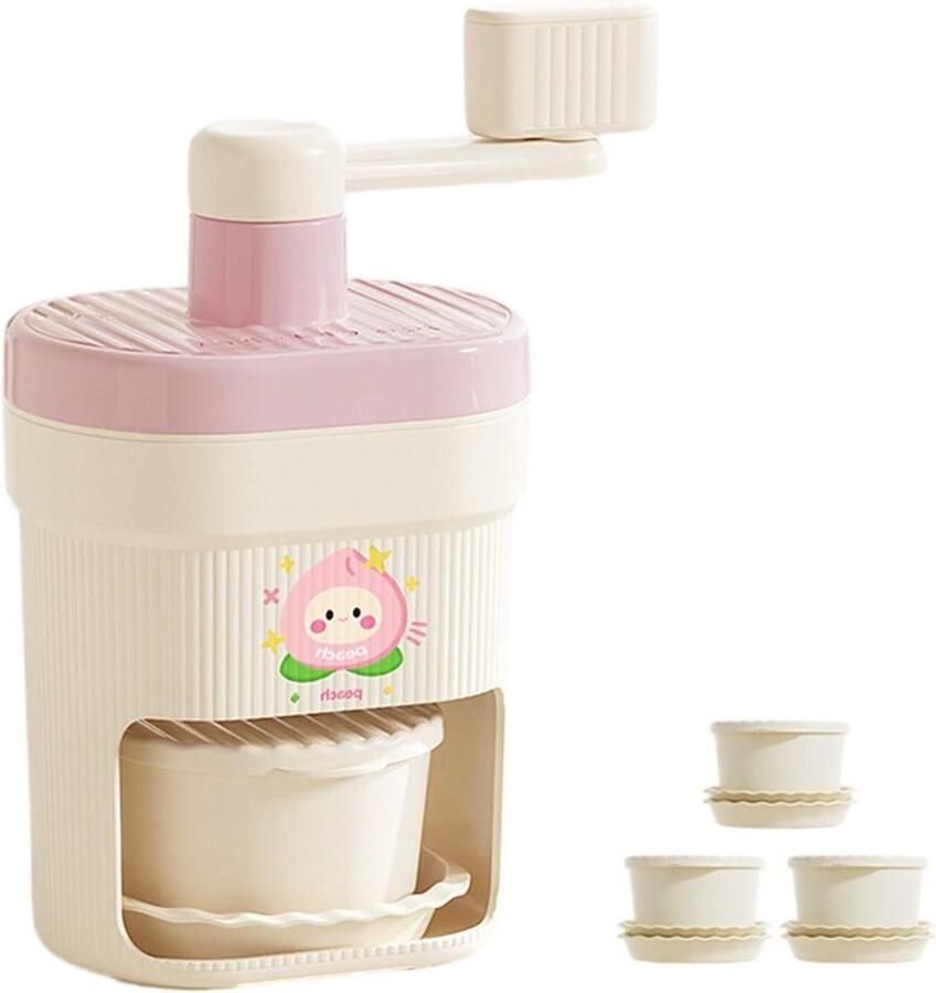 Handmatig Ijsscheerapparaat Schaafijsmachine IJsmachine Desserts Maken Roestvrij Staal Systeem 23 x 12 cm Blauw